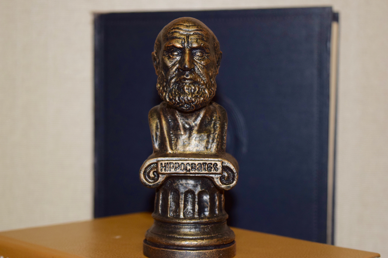Гиппократ: учёный, врач, философ. Чугунный бюст Гиппократа