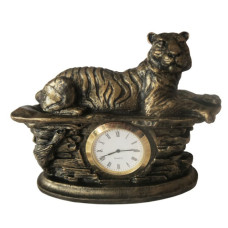 Шкатулка-часы "Тигр", в патине