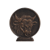Монета "Год быка" на чугунной подставке, в патине