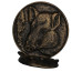 Монета "Год кабана" на чугунной поставке, в патине