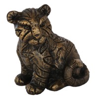 Статуэтка "Стилизованный тигрёнок", в патине Статуэтка "Стилизованный тигрёнок", в патине