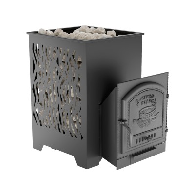 Печь банная "Сибирский пар-28" ПБЧ-КПБ-2, с дверкой ДКГ-7, тоннель 250 мм