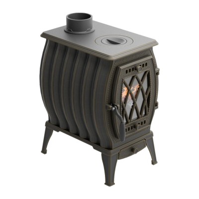 Печь-камин из чугуна ПМЧ-10С, со стеклом