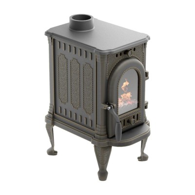 Печь-камин из чугуна ПМЧ-6С , со стеклом