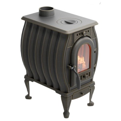 Печь-камин из чугуна ПМЧ-8С, со стеклом