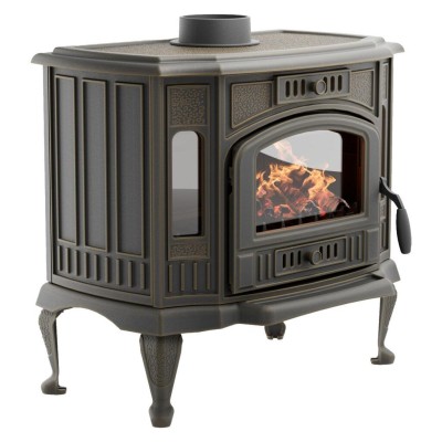 Печь-камин из чугуна ПМЧ-9АС, со стеклом